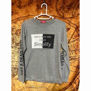 ♣︎Simplify シンプリファィ 長袖Tシャツ Sサイズ グレー♣︎(シャツ)