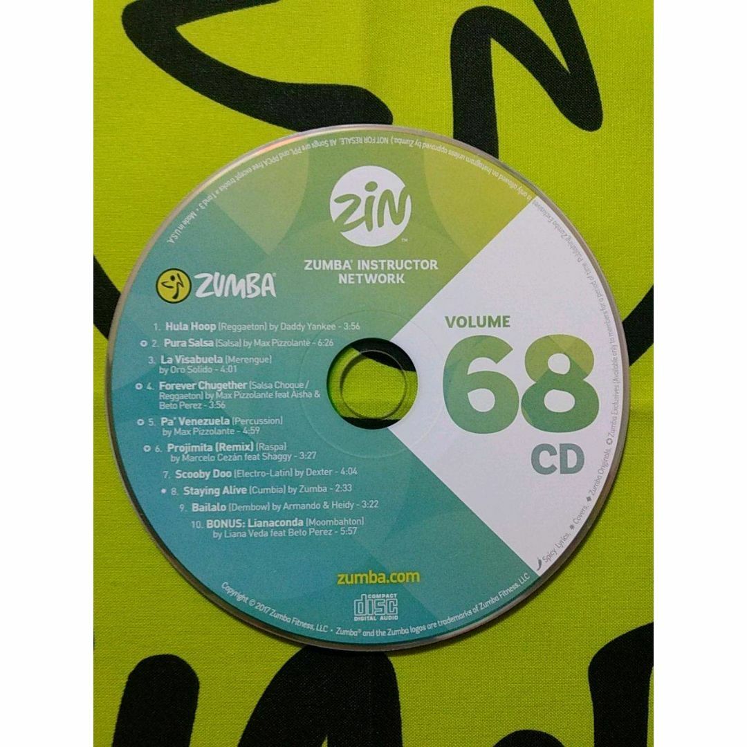 Zumba(ズンバ)のZUMBA　ズンバ　ZIN68　CD＆DVD　インストラクター専用 エンタメ/ホビーのDVD/ブルーレイ(スポーツ/フィットネス)の商品写真