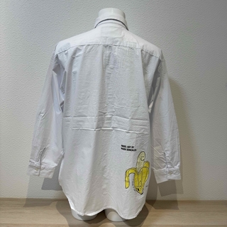 マークゴンザレス(Mark Gonzales)のL新品MARK GONZALESマークゴンザレスバナナプリントシャツ白シャツ(シャツ)