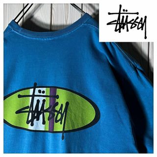 ステューシー(STUSSY)の【ピグメントダイ L】ステューシー 両面プリント ショーンフォントロゴ Tシャツ(Tシャツ/カットソー(半袖/袖なし))