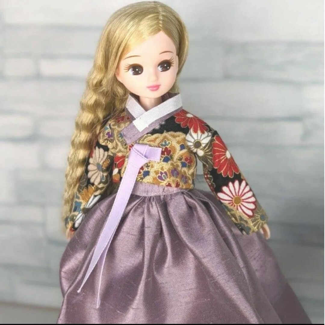 リカちゃん 服 洋服 ハンドメイド チマチョゴリ ドレス 着せ替え ウェディング ハンドメイドのぬいぐるみ/人形(人形)の商品写真