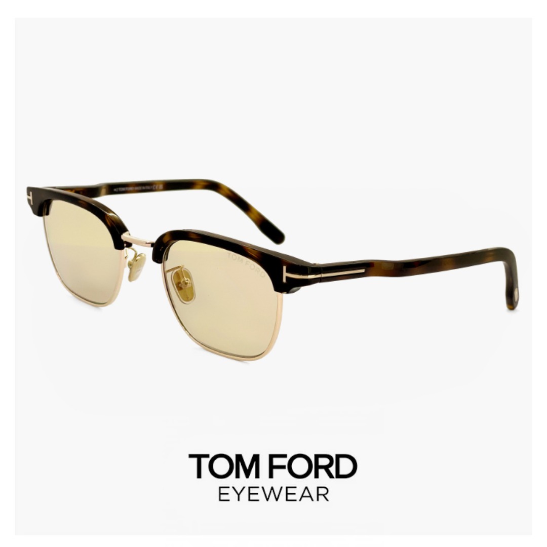 TOM FORD(トムフォード)の【新品】 トムフォード サングラス TF1119-D 52a ライトカラー 薄い色 レンズ uvカット 日本企画 TOM FORD tomford FT1119-D/S tf1119D ft1119d ブロー サーモント型 アジアンフィット メンズ レディース ユニセックス モデル ライト ブラウン メンズのファッション小物(サングラス/メガネ)の商品写真