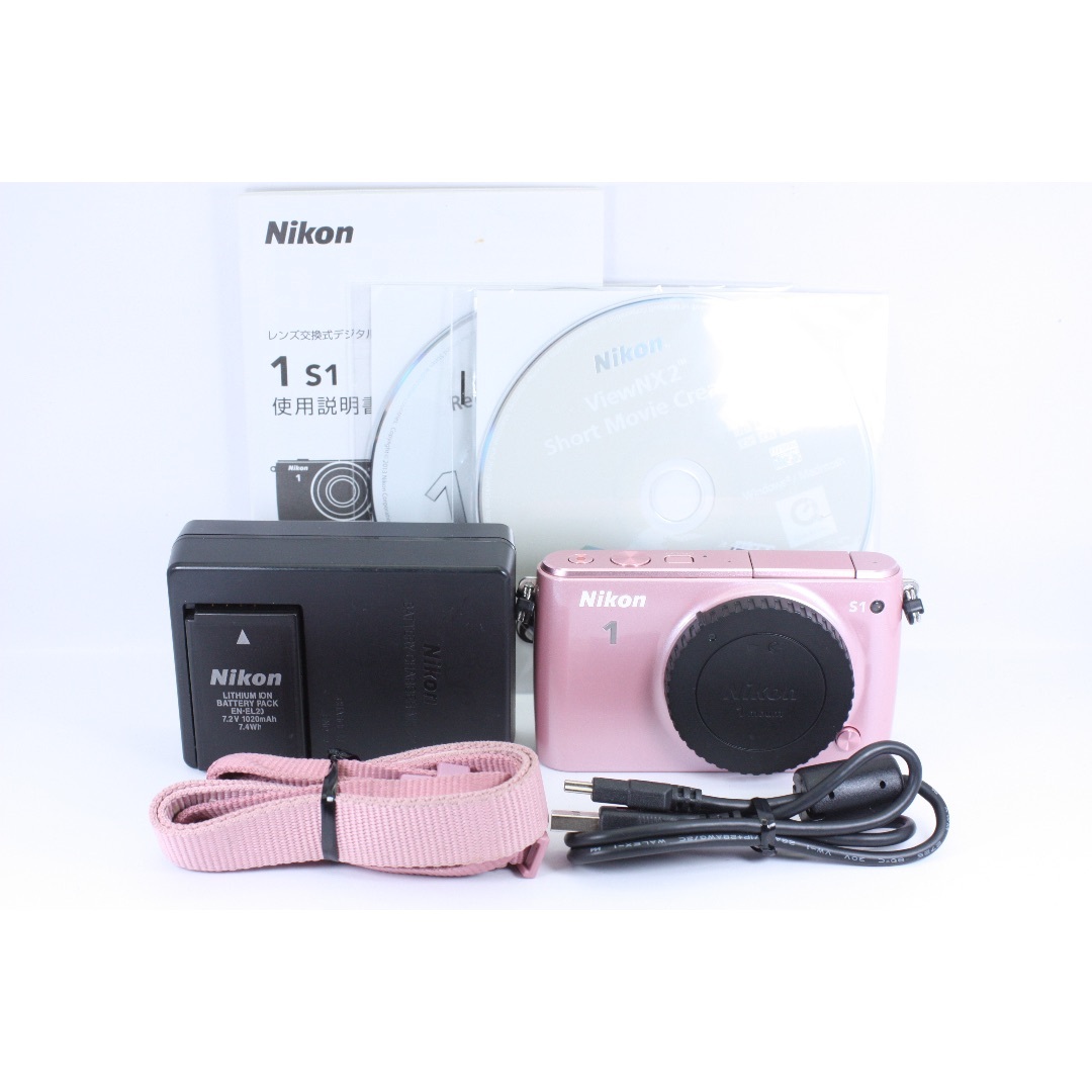 Nikon(ニコン)のNIKON1 S1大人気のピンク 動作良好#372 スマホ/家電/カメラのカメラ(ミラーレス一眼)の商品写真