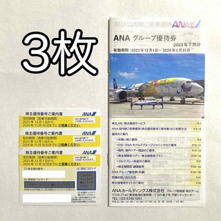 ANA(全日本空輸) - ANA株主優待3枚＋グループ優待券冊子1冊