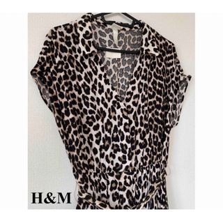 H&M - ☆新品タグ付きH&Mレオパード ワンピースS☆