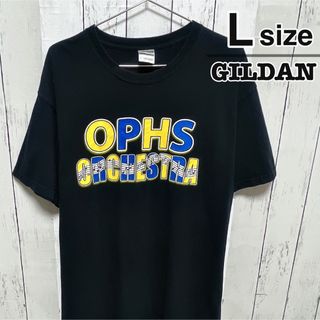 ギルタン(GILDAN)のUSA古着　GILDAN　Tシャツ　ブラック　スクールロゴ　音楽　音符　クラス(Tシャツ/カットソー(半袖/袖なし))