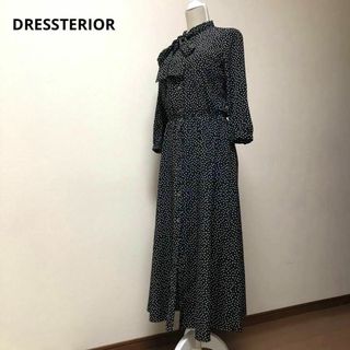 ドレステリア(DRESSTERIOR)のDRESSTERIOR★ボウタイドットワンピース★3way★Aライン★ロング丈(ロングワンピース/マキシワンピース)