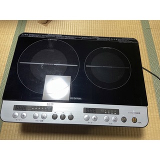 アイリスオーヤマ 2口IHコンロ脚付 IHK-W12SP-B