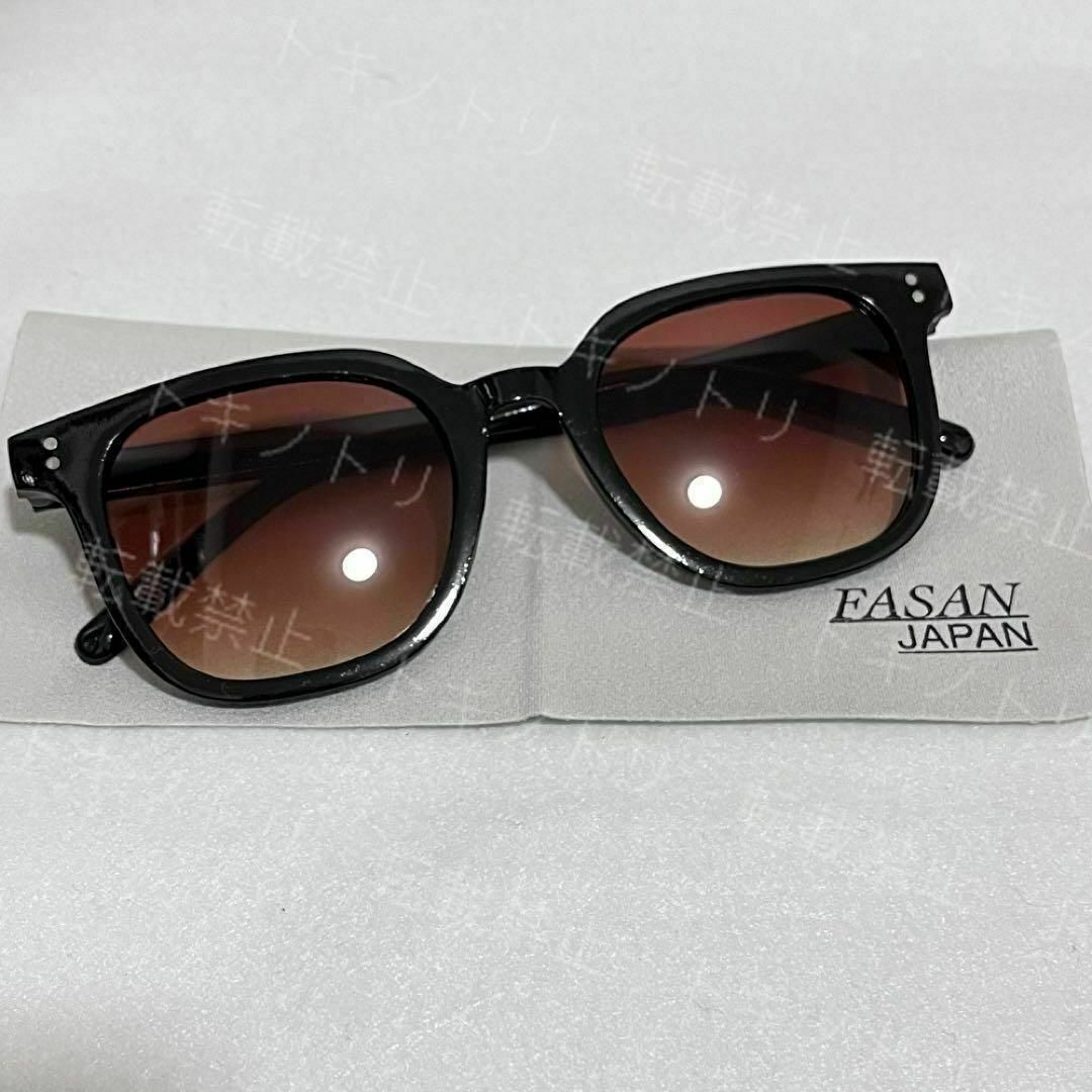 サングラス　グラサン　ウェリントン　ブラウン　黒縁メガネ　男女兼用　メガネクロス メンズのファッション小物(サングラス/メガネ)の商品写真