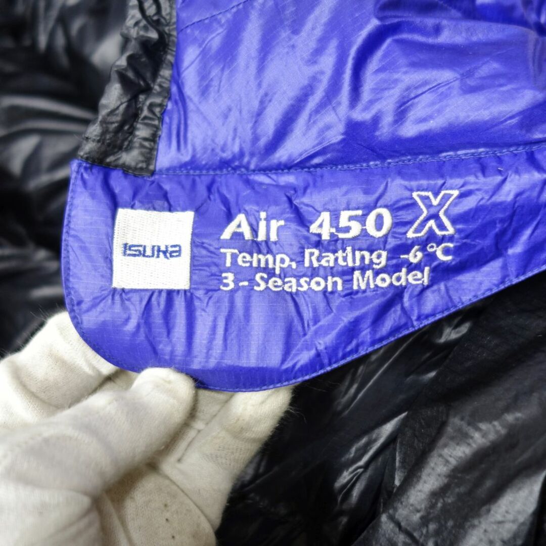 美品 イスカ ISUKA Air 450X エア ダウン シュラフ 寝袋 寝具 キャンプ 登山 アウトドア スポーツ/アウトドアのアウトドア(その他)の商品写真