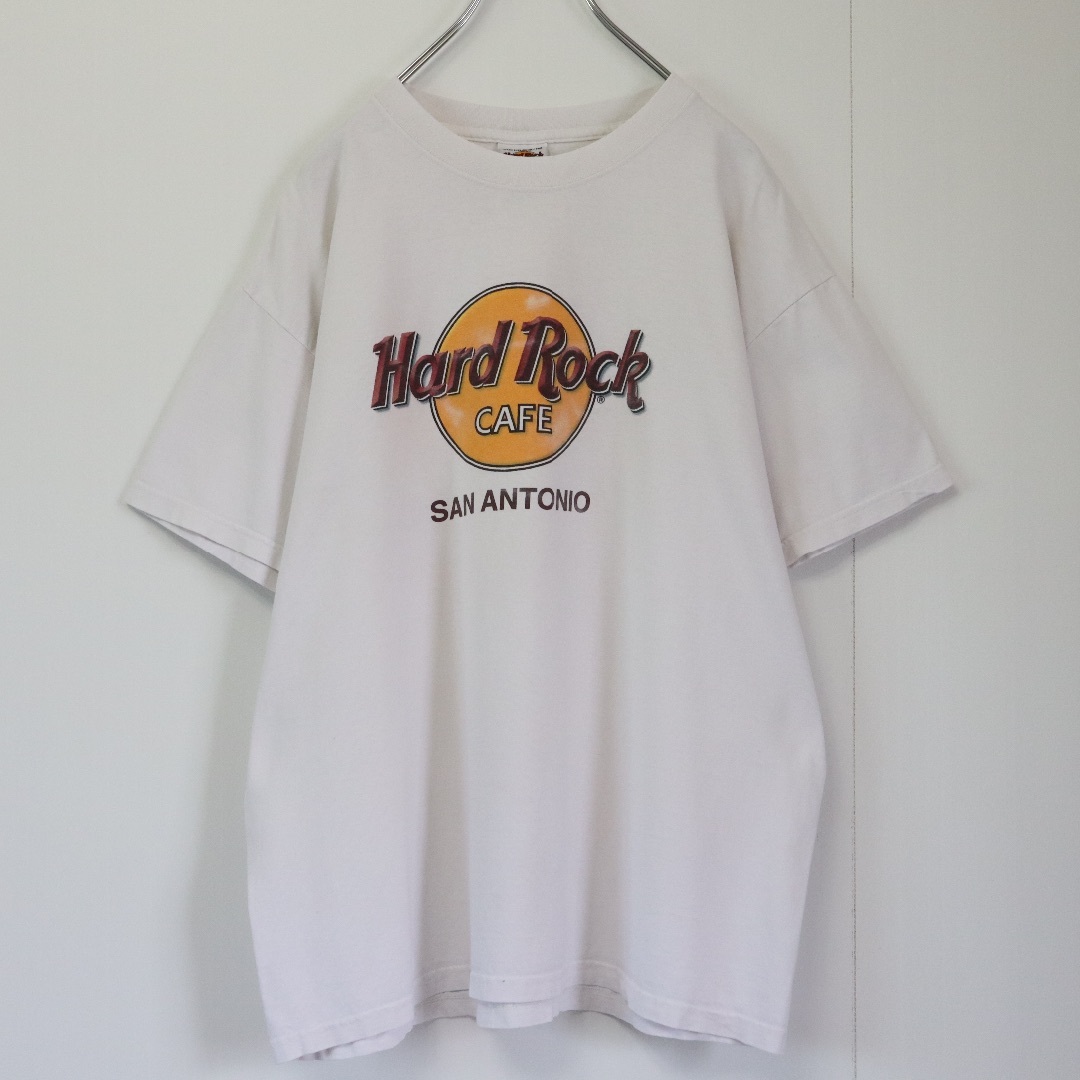 Hard Rock CAFE(ハードロックカフェ)の【大人気】ハードロックカフェ／Tシャツ　L〜XL相当　デカロゴ　サンアントニオ メンズのトップス(Tシャツ/カットソー(半袖/袖なし))の商品写真