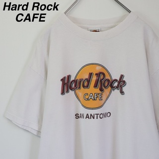 Hard Rock CAFE - 【大人気】ハードロックカフェ／Tシャツ　L〜XL相当　デカロゴ　サンアントニオ
