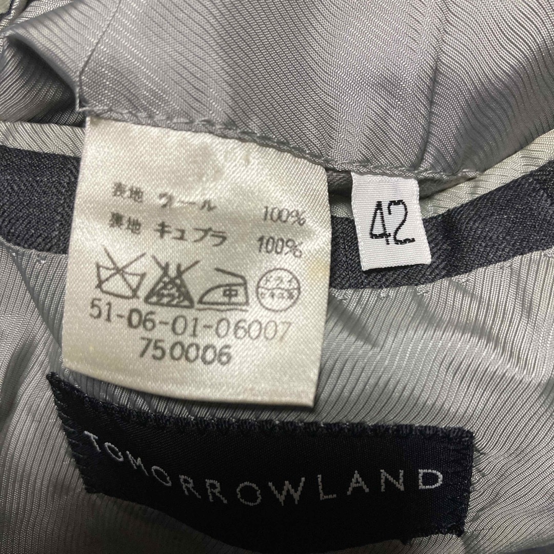 TOMORROWLAND(トゥモローランド)のトゥモローランド ウール ジャケット Sサイズ グレー メンズのジャケット/アウター(テーラードジャケット)の商品写真