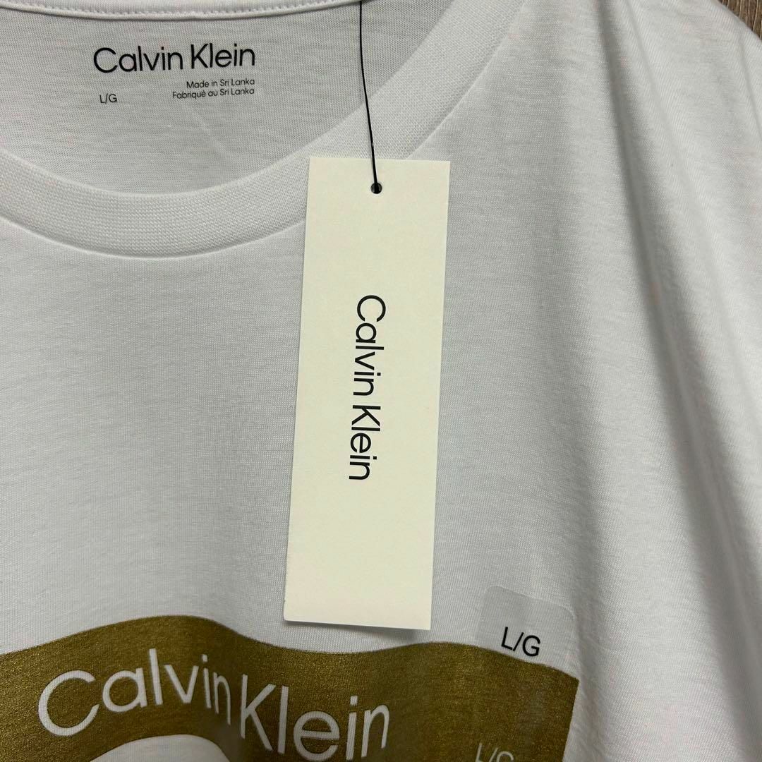 Calvin Klein(カルバンクライン)の【新品】Calvin Klein カルバンクライン　Tシャツ　ボックスロゴ　L メンズのトップス(Tシャツ/カットソー(半袖/袖なし))の商品写真