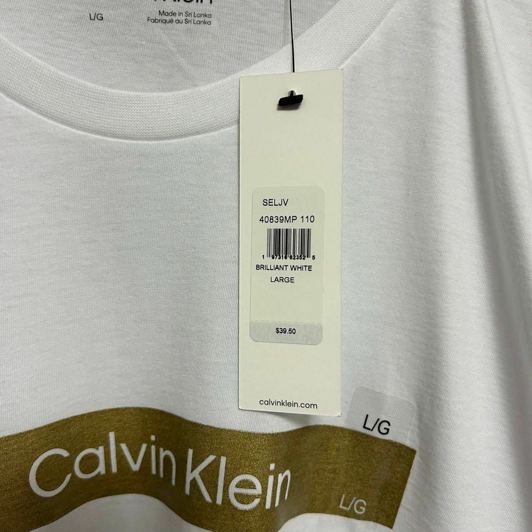 Calvin Klein(カルバンクライン)の【新品】Calvin Klein カルバンクライン　Tシャツ　ボックスロゴ　L メンズのトップス(Tシャツ/カットソー(半袖/袖なし))の商品写真