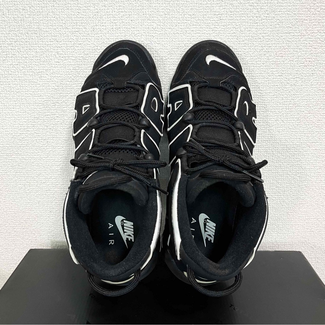 NIKE(ナイキ)の美品 ナイキ エアモアアップテンポ モアテン ブラックホワイト 27cm 白黒 メンズの靴/シューズ(スニーカー)の商品写真