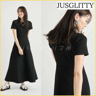 ジャスグリッティー(JUSGLITTY)のJUSGLITTY 22SS 半袖レディニットワンピース ジャスグリッティー(ロングワンピース/マキシワンピース)