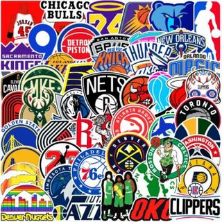 NBA バスケットボール 防水ステッカー 50枚 バスケ(バスケットボール)