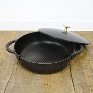 ストウブ STAUB ソテーパン 24cm 黒 ニダベイユ 鋳鉄 ダッチオーブン スキレット キャンプ アウトドア(調理器具)