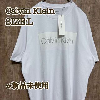 カルバンクライン(Calvin Klein)の【新品】Calvin Klein カルバンクライン　Tシャツ　グリッドロゴ　L(Tシャツ/カットソー(半袖/袖なし))