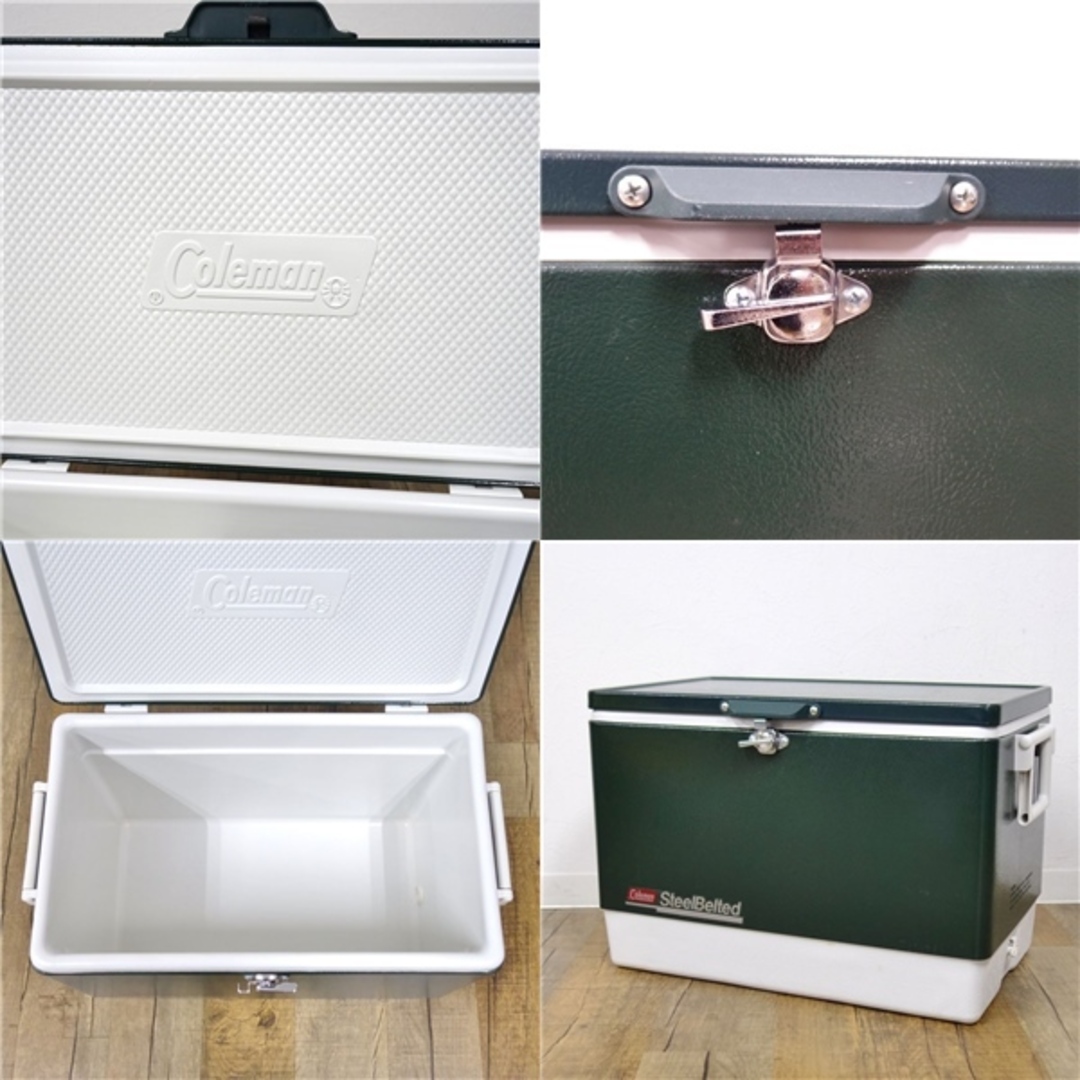 美品 コールマン Coleman スチールベルトクーラー 92年1月 USA製 美品 コールマン Coleman スチールベルトクーラー 92年1月 USA製