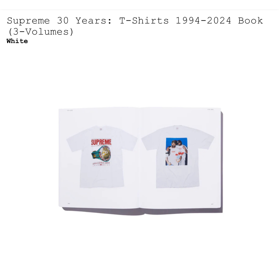 Supreme(シュプリーム)のSupreme 30 Years T-Shirts 1994-2024 Book エンタメ/ホビーの本(ファッション/美容)の商品写真