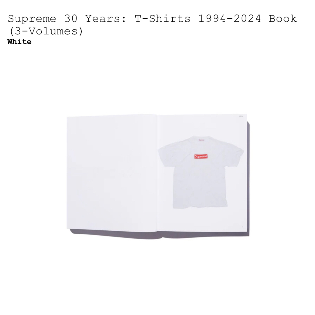 Supreme(シュプリーム)のSupreme 30 Years T-Shirts 1994-2024 Book エンタメ/ホビーの本(ファッション/美容)の商品写真