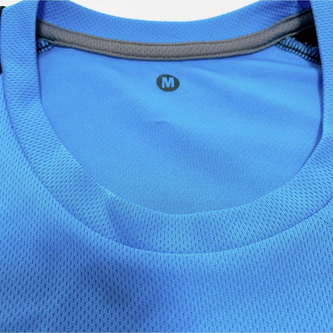 GU(ジーユー)のGU メッシュTシャツ　ブルー　M ジーユー　スポーツウェア メンズのトップス(Tシャツ/カットソー(半袖/袖なし))の商品写真