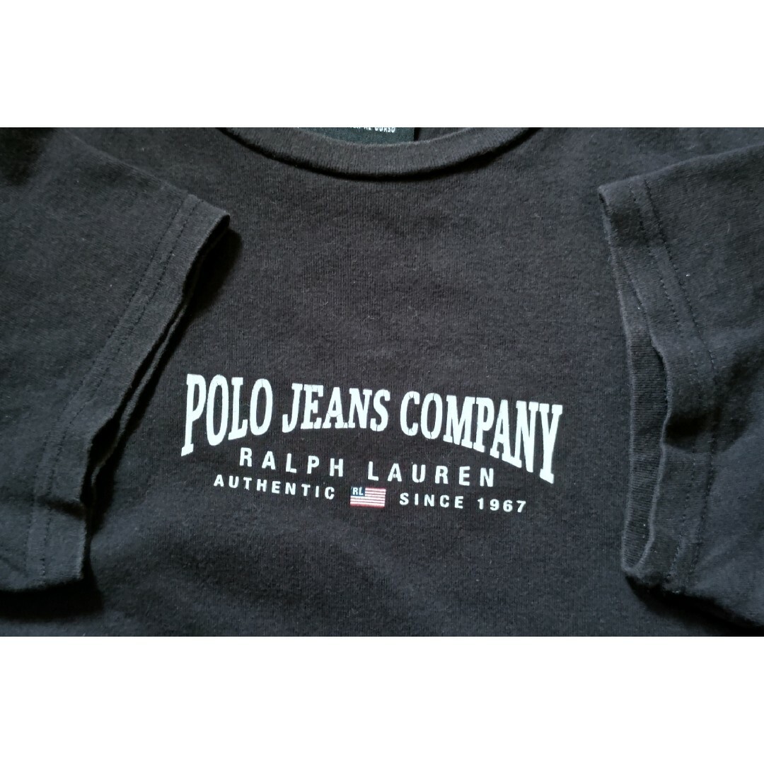 POLO（RALPH LAUREN）(ポロ)のポロジーンズカンパニー 黒Ｔシャツ Ｍ RALPH LAUREN レディースのトップス(Tシャツ(半袖/袖なし))の商品写真