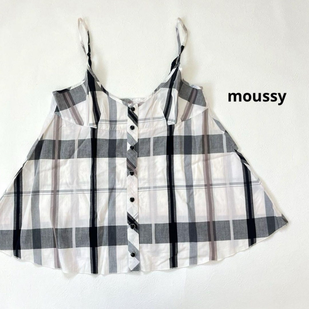 moussy(マウジー)の【マウジー】キャミソール トップス チェック  夏  M レディースのトップス(キャミソール)の商品写真