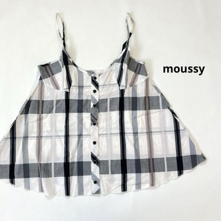 moussy - 【マウジー】キャミソール トップス チェック  夏  M