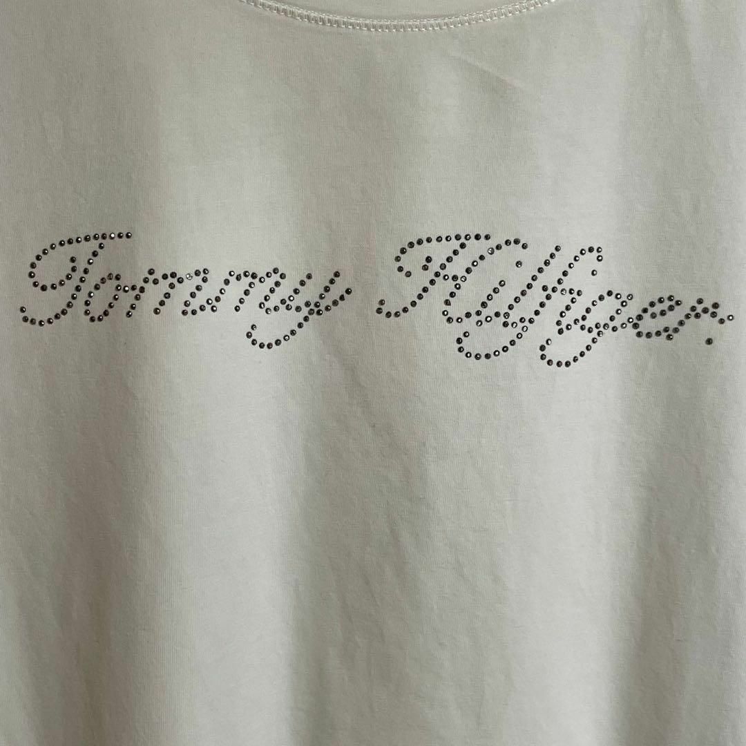 TOMMY HILFIGER(トミーヒルフィガー)のTOMMY HILFIGER トミーヒルフィガー　ロンT　アイボリー　L レディースのトップス(Tシャツ(長袖/七分))の商品写真