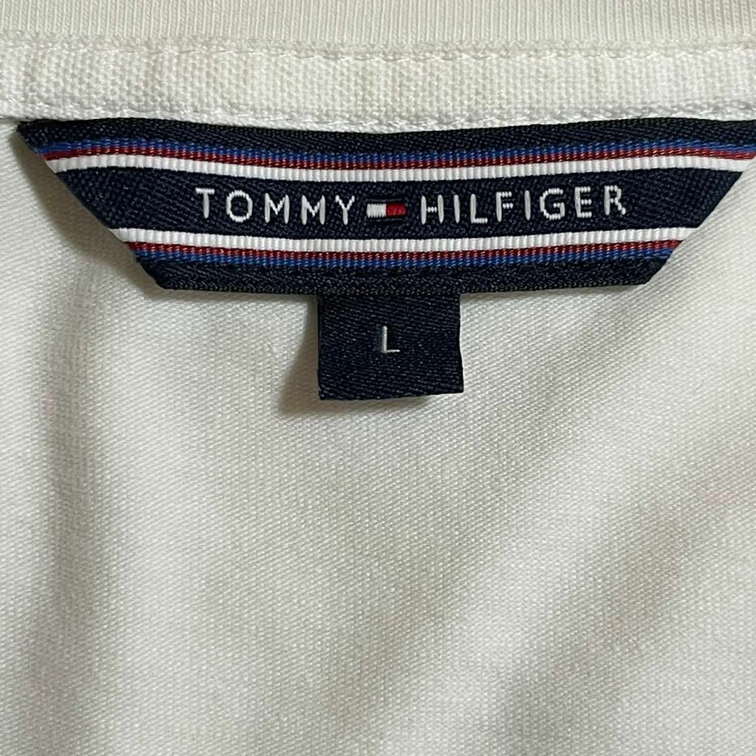 TOMMY HILFIGER(トミーヒルフィガー)のTOMMY HILFIGER トミーヒルフィガー　ロンT　アイボリー　L レディースのトップス(Tシャツ(長袖/七分))の商品写真