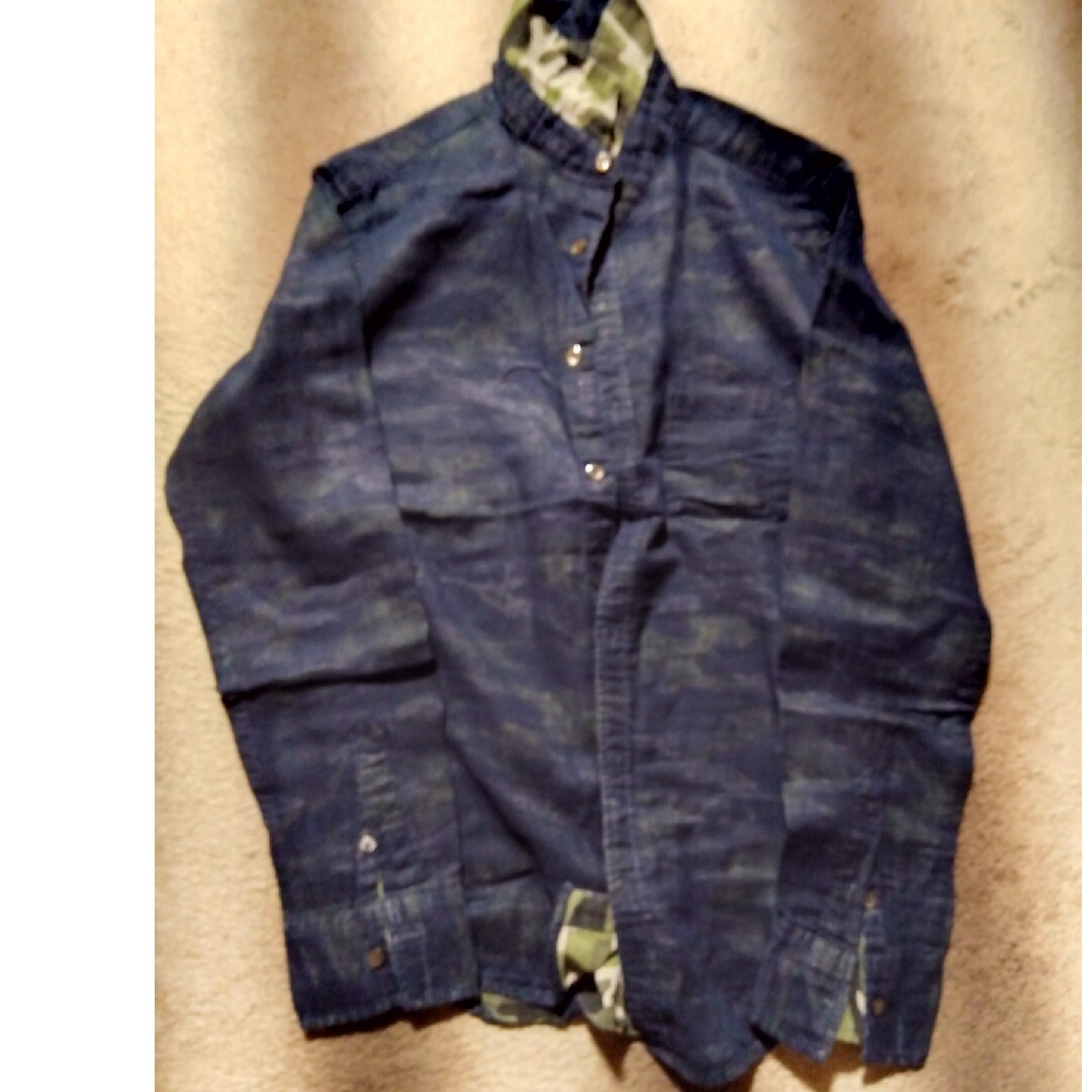 MK MICHEL KLEIN homme(エムケーミッシェルクランオム)のメンズ　シャツ（長袖）　紺 メンズのトップス(シャツ)の商品写真