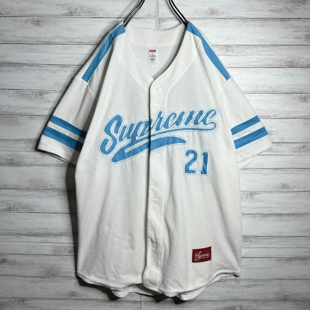 Supreme(シュプリーム)の【入手困難!!】シュプリーム ✈︎Velour Baseball Jersey メンズのトップス(Tシャツ/カットソー(半袖/袖なし))の商品写真