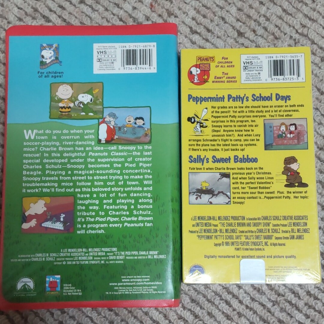 スヌーピー　VHS　2本セット エンタメ/ホビーのDVD/ブルーレイ(アニメ)の商品写真