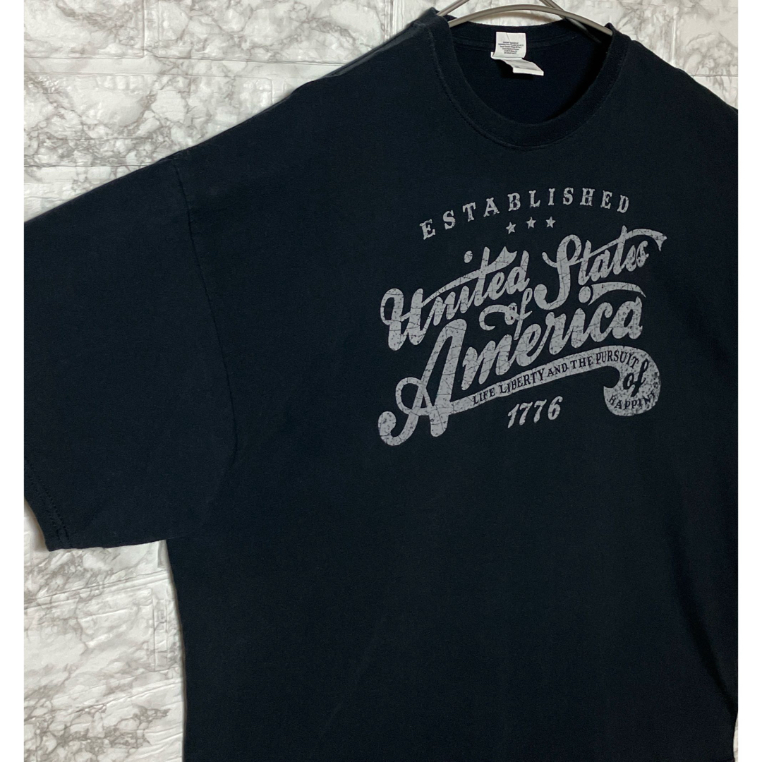 FRUIT OF THE LOOM(フルーツオブザルーム)のアメリカ古着 FRUIT OF THE LOOM 2XLsizeブラックTシャツ メンズのトップス(Tシャツ/カットソー(半袖/袖なし))の商品写真