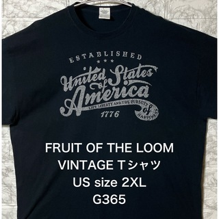 FRUIT OF THE LOOM - アメリカ古着 FRUIT OF THE LOOM 2XLsizeブラックTシャツ