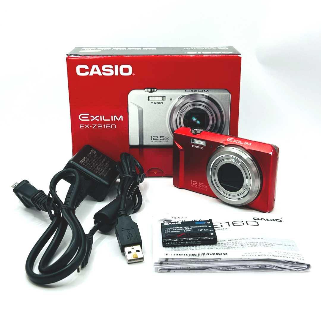 CASIO(カシオ)のCASIO EXILIM EX-ZS160RD スマホ/家電/カメラのカメラ(コンパクトデジタルカメラ)の商品写真