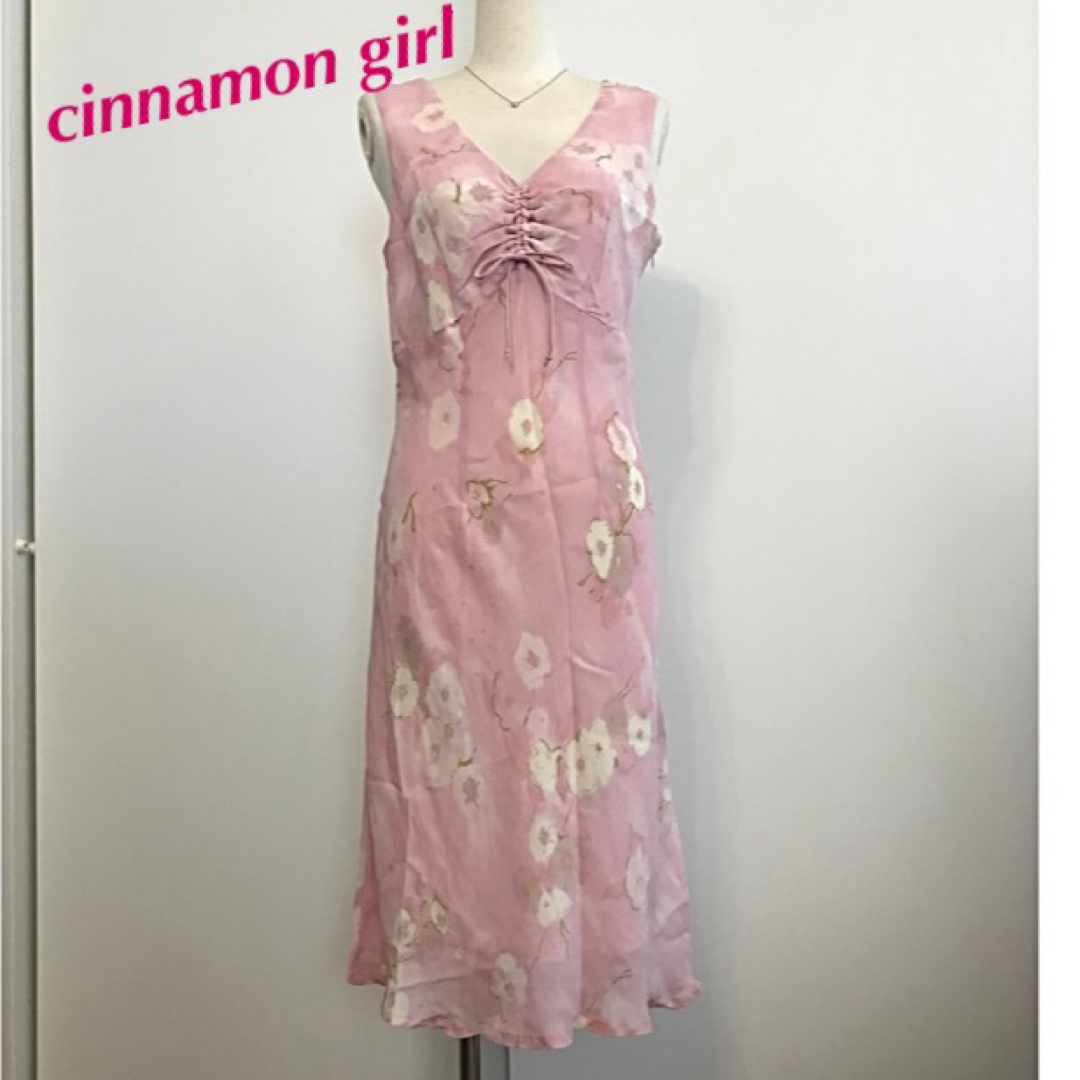 ハワイ製 sinnamon girl シナモンガール　桜色 綺麗ワンピース レディースのワンピース(その他)の商品写真