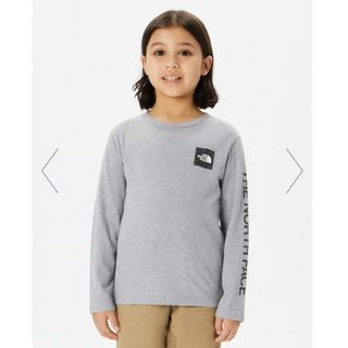 ザノースフェイス(THE NORTH FACE)のTHE NORTH FACE  スリーブ グラフィック 長袖Tシャツ 灰 150(Tシャツ/カットソー)