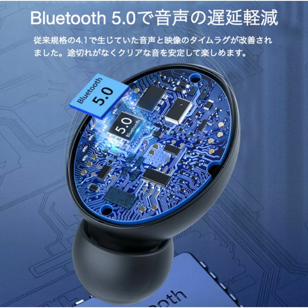 ワイヤレスイヤホン i7 Bluetooth iPhone Android スマホ/家電/カメラのオーディオ機器(ヘッドフォン/イヤフォン)の商品写真