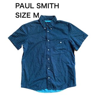 ポールスミス(Paul Smith)のPAUL SMITH ポール スミス 半袖シャツ ボタンダウン 幾何学 総柄M(シャツ)