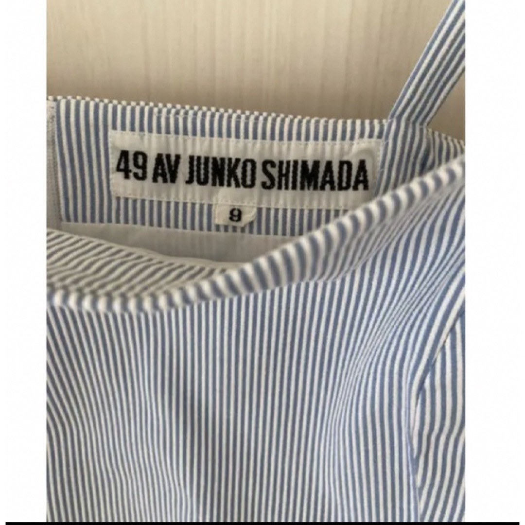 JUNKO SHIMADA(ジュンコシマダ)のジュンコシマダ　ワンピース  9号　ストライプ   細身  レディースのワンピース(ひざ丈ワンピース)の商品写真