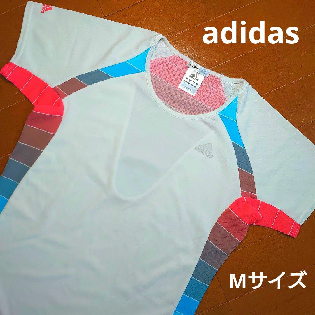 adidas(アディダス)のアディダス レディース 半袖シャツ Mサイズ CLIMACOOL スポーツウェア スポーツ/アウトドアのテニス(ウェア)の商品写真