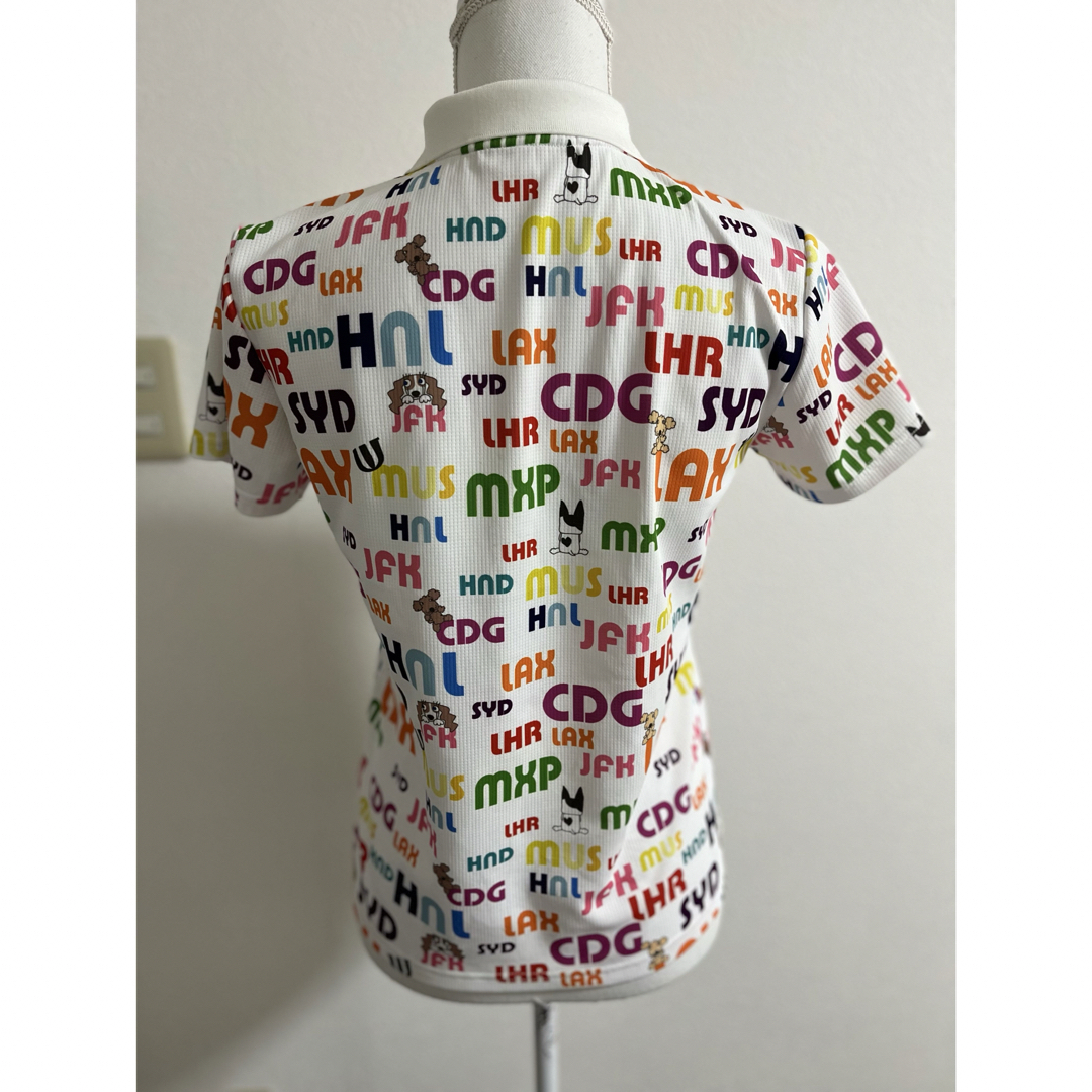 新品　ミエコウエサコ　総柄半袖ポロシャツ　40 スポーツ/アウトドアのゴルフ(ウエア)の商品写真