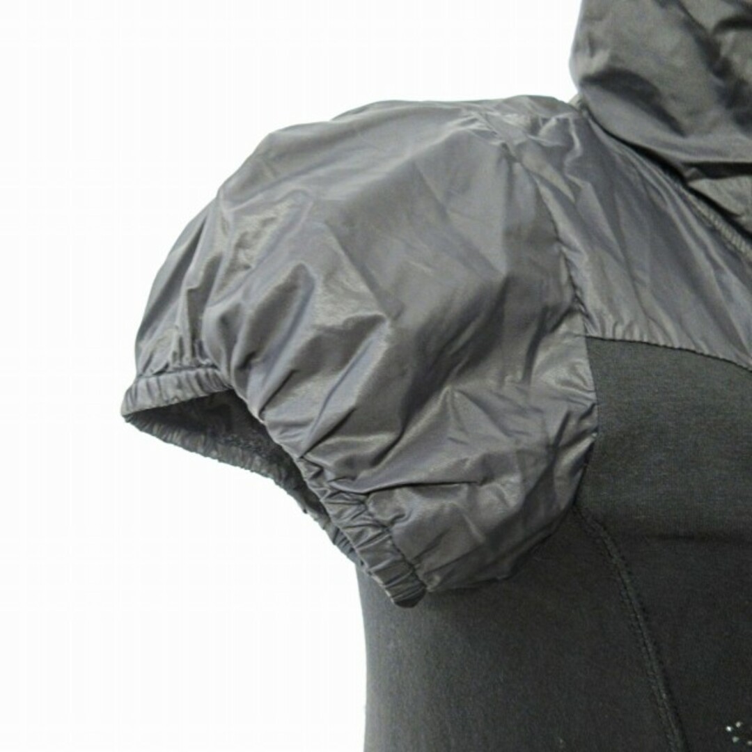 ARMANI EXCHANGE(アルマーニエクスチェンジ)のアルマーニエクスチェンジ ジップアップ カーディガン カットソー 半袖 黒 XS レディースのトップス(カーディガン)の商品写真