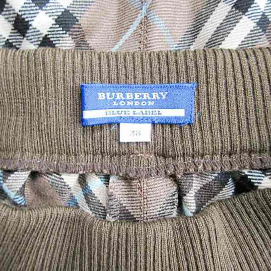 BURBERRY BLUE LABEL(バーバリーブルーレーベル)のバーバリーブルーレーベル ノバチェック スカート 膝丈 イージーウエスト 38 レディースのスカート(ひざ丈スカート)の商品写真