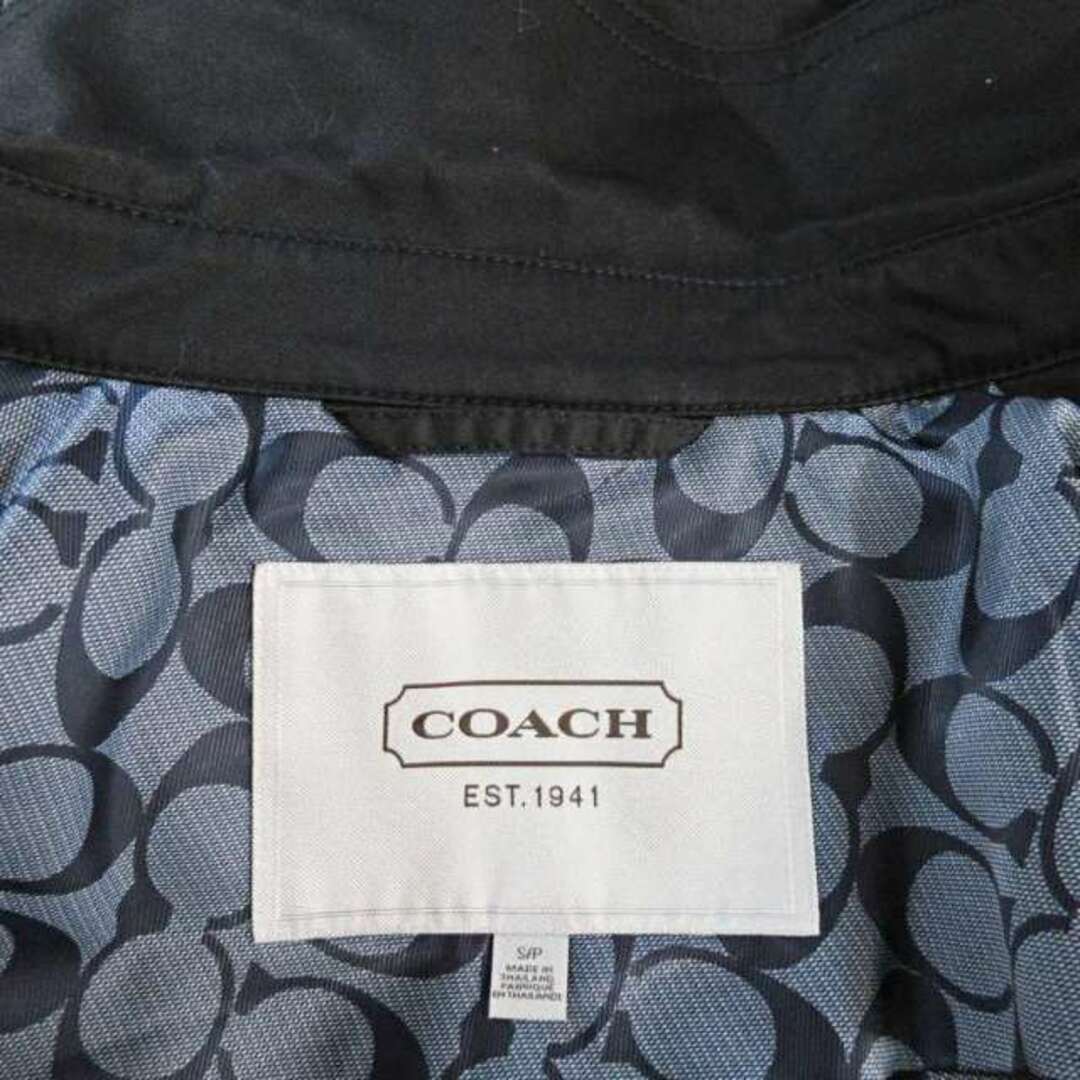 COACH(コーチ)のコーチ ステンカラーコート ジャケット ターンロック シグネチャー裏地 黒 S レディースのジャケット/アウター(その他)の商品写真