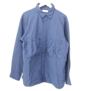 ラディアル(RADIALL)のラディアル 19SS レギュラー カラー シャツ 長袖 ナイロン 薄手 XL 青(シャツ)